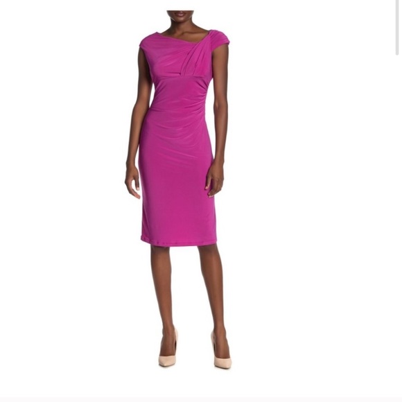 MARINA Dresses & Skirts - NWT NORDSTROM MARINA ONYX NITE RUCHED WRAP DRESS